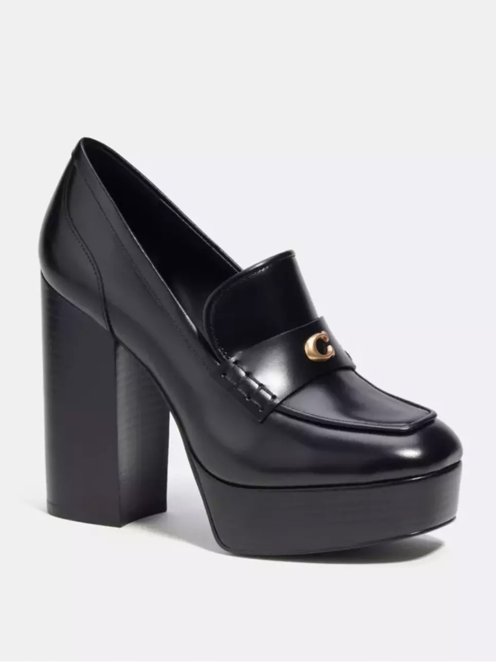 Coach Ilyse Platform Stacked Loafers size 10 - Picture 3 of 12
